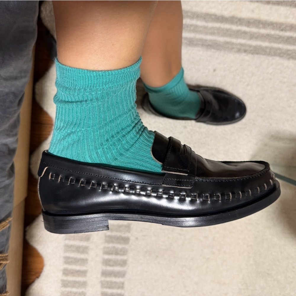 Authentic All Saints Black Loafers, Size 10 (like new)